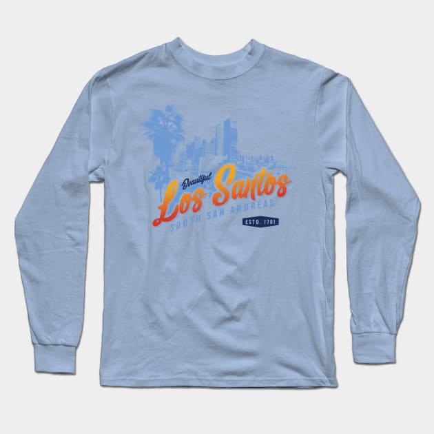 Los Santos Long Sleeve T-Shirt by MindsparkCreative